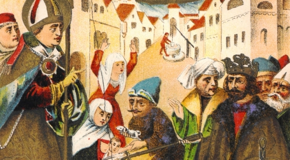  "Św. Stanisław upomina Bolesława Śmiałego. Z obrazu znajdującego się w bibliotece Pawlikowskich we Lwowie."  