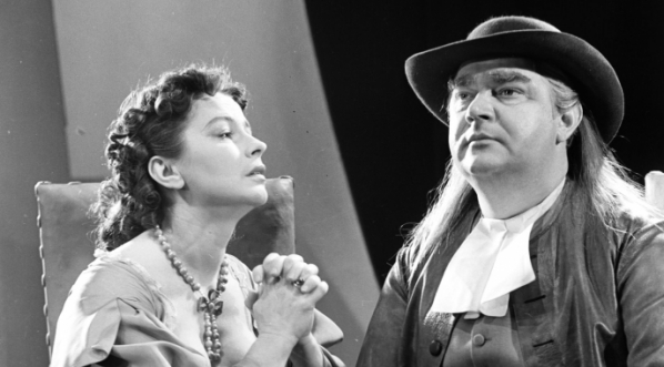  Sztuka "Złote czasy zacnego króla Karola" w Teatrze Narodowym w Warszawie w styczniu 1957 roku.  