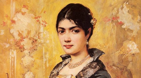  "Portret Heleny Marcello-Palińskiej" Tadeusza Ajdukiewicza.  