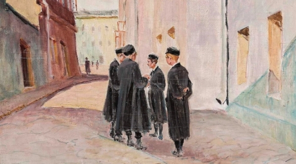  "Chłopcy żydowscy na ulicy" Ignacego Pinkasa.  