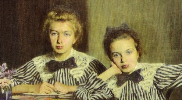  "Portret córek artysty" Aleksandra Augustynowicza.  