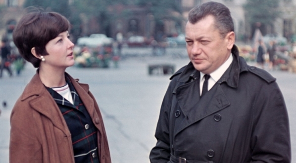  Wojciech Has ze swoją żoną Jadwigą w Krakowie.  