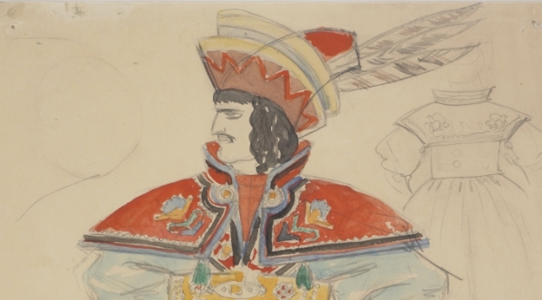  Józef Wodyński, projekt kostiumu do baletu "Świtezianka" Eugeniusza Morawskiego (1931).  