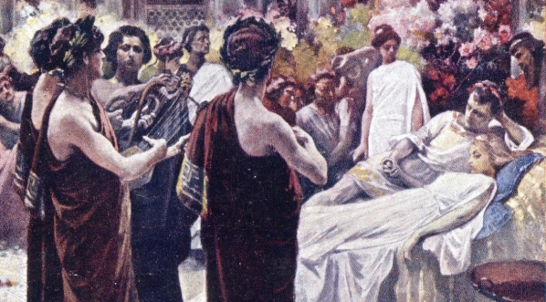  "Zgon Petroniusza i Eunice podczas uczty" Piotra Stachiewicza.  