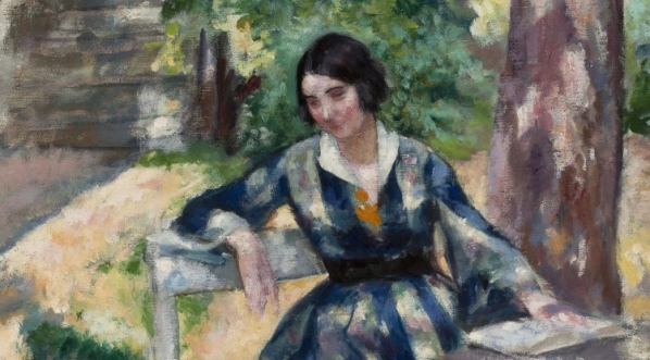  "Portret żony artysty Ireny w ogrodzie" Wojciecha Weissa.  
