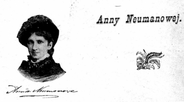  Strona tytułowa książki Anny Neumanowej "Ze świata. Akwarelle i szkice",  wydanej w 1900 roku w Warszawie.  