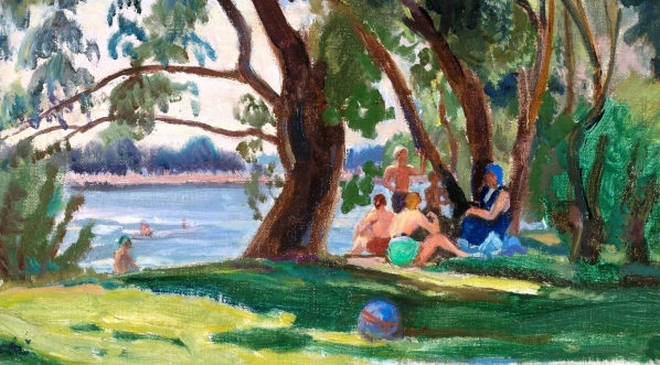  "Pejzaż nad wodą, ze sztafażem" Ignacego Pieńkowskiego.  