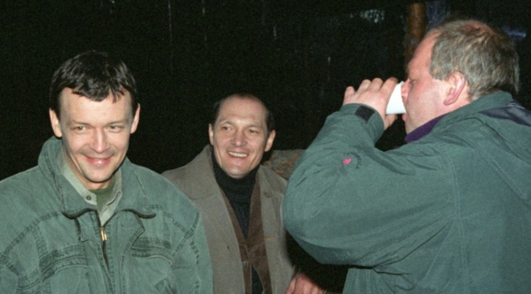  Na planie filmu "Nocne graffiti" w 1996 roku.  