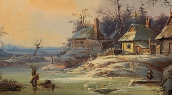  "Krajobraz zimowy" Franciszka Ruśkiewicza.  