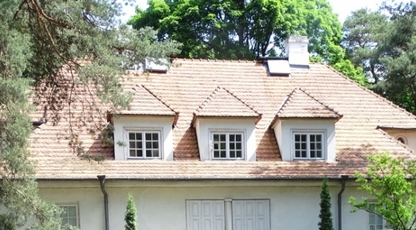  Dworek Milusin w Sulejówku w trackie budowy Muzeum Józefa Piłsuskiego.  