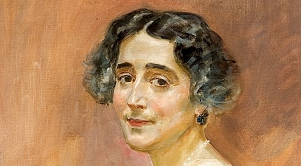  "Portret damy w fotelu" Wojciecha Kossaka.  