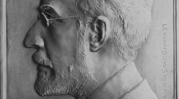  Plakietka autorstwa Stanisława Lewandowskiego przedstawiająca kompozytora Mieczysława Karłowicza.  