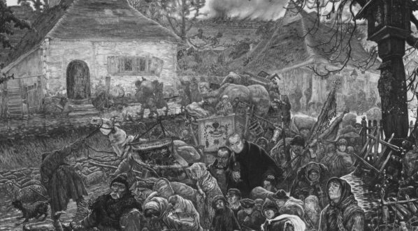  Obraz artysty malarza Bronisława Kopczyńskiego "Polska jesień 1914".  