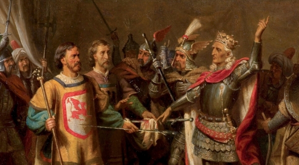  "Władysław Jagiełło przed bitwą pod Grunwaldem" Maksymiliana Piotrowskiego.  