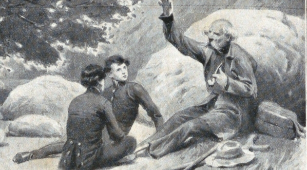  Ilustracja Stanisława Sawiczewskiego do powieści Stanisława Ostrowskiego-Nałęcza "Młodzi legioniści".  