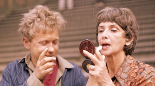  Na planie filmu "Opis obyczajów" w 1972 r.  