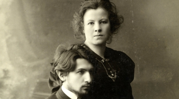  Portret Neli Samotyhowej z mężem Erazmem Samotyhą.  