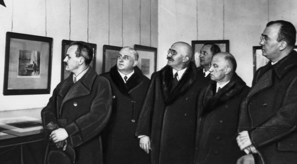  Otwarcie wystawy "Morze polskie w grafice" w  Muzeum Wielkopolskim w Poznaniu w lutym 1936 r.  