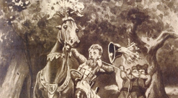  Ilustracja Stanisława Sawiczewskiego do opowiadania Walerego Przyborowskiego "Król Krak i królewna Wanda".  