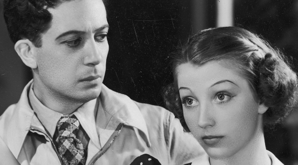  Lidia Wysocka i Jerzy Roland w przedstawieniu "Nowa Dalila" w Teatrze Małym w Warszawie w 1938 roku.  