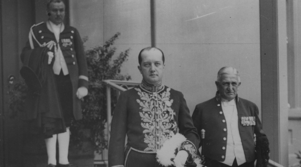  Złożenie listów uwierzytelniających prezydentowi Niemiec Paulowi von Hindenburgowi przez posła nadzwyczajnego i ministra pełnomocnego Polski w Niemczech Józefa Lipskiego w październiku 1933 r.  