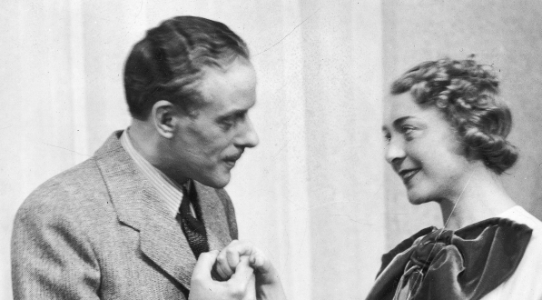  Hilda Skrzydłowska i Włodzisław Ziembiński w przedstawieniu w teatrze w Łodzi.  