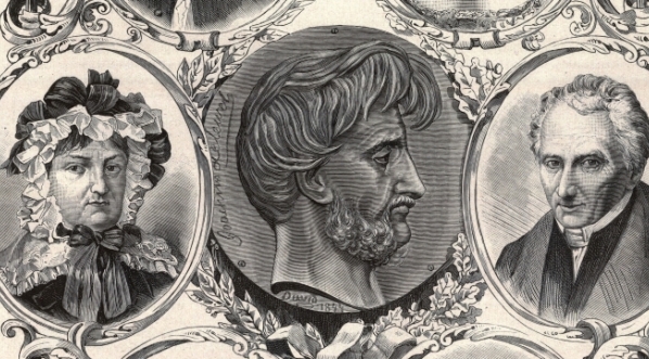  Tableau z portretami rodziny Lelewelów wykonane przez Bronisława Puca.  