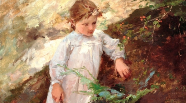  "Dziewczynka na tle pejzażu" Kazimierza Alchimowicza.  