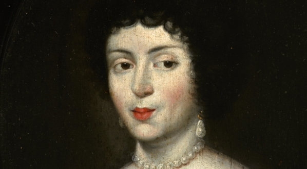  "Portret Marii Kazimiery de la Grange d'Arquien Sobieskiej, zwanej Marysieńką (1641-1716), królowej Polski, żony Jana III Sobieskiego".  