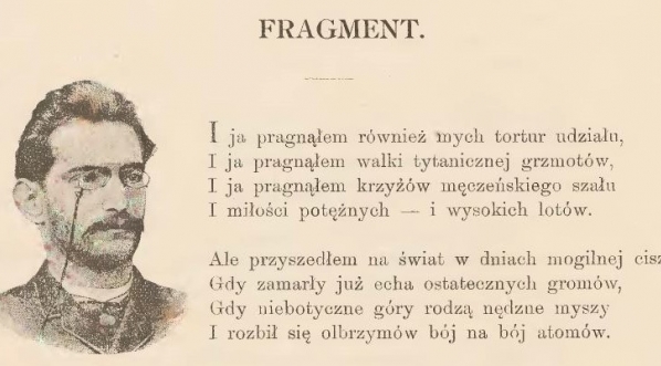  Portret i wiersz Antoniego Langego.  