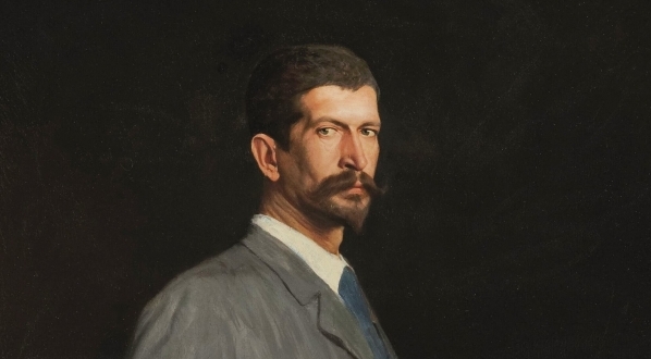  "Portret własny z paletą" Antoniego Piotrowskiego.  