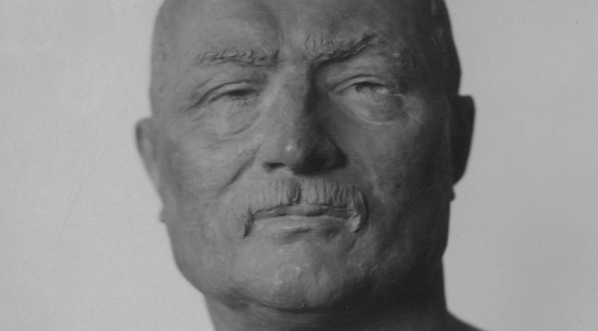  Popiersie dłuta Stanisława Lewandowskiego "Towarzysz Dziki" (Michał Ostrowski).  