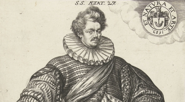 Stanisław Sobocki. Portret pełnopostaciowy w wieku 27 lat, z roku 1583, autorstwa Hendricka Goltziusa.  