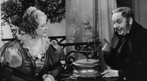  Joanna Rotter-Jarnińska i Aleksander Zelwerowicz w filmie Janusza Warneckiego i Mieczysława Krawicza "Księżna Łowicka" z 1932 roku.  