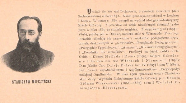  Stanisław Mieczyński - portert i notka biograficzna.  
