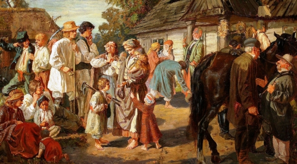  "Sobota na folwarku" Józefa Chełmońskiego.  