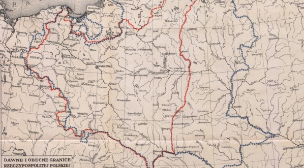  "Dawne i obecne granice Rzeczypospolitej Polskiej."  