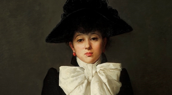  "Portret młodej kobiety z różą w ręku" Anny Bilińskiej-Bohdanowiczowej.  