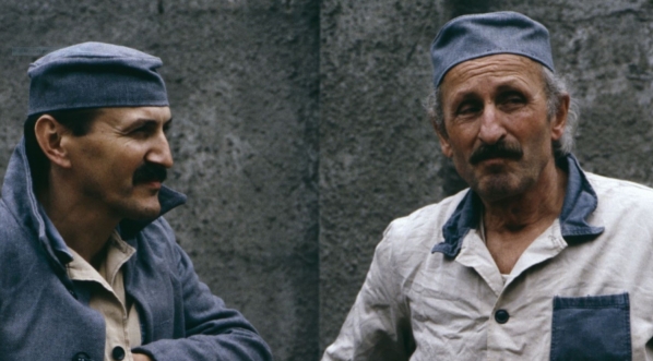  Krzysztof Majchrzak i Franciszek Pieczka w filmie "Pasażerowie na gapę" z 1990 r.  
