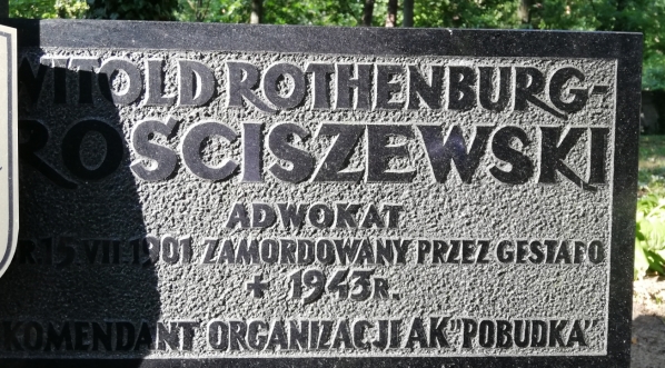  Grób Witolda Rothenburga-Rościszewskiego na cmentarzu Zakładu dla Niewidomych w Laskach pod Warszawą.  