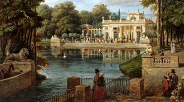  "Widok pałacu w Łazienkach latem" Marcina Zaleskiego.  