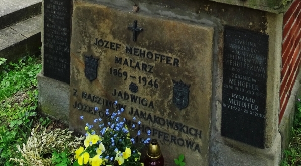  Grób rodzinny Józefa Mehoffera na Cmentarzu Rakowickim w Krakowie.  
