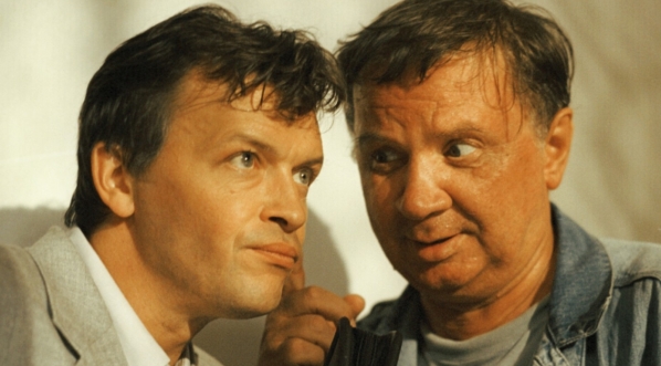 Jan Frycz i Roman Kłosowski w filmie "Dzień wielkiej ryby" z 1996 roku.  
