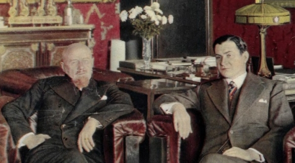  Premier Aleksander Prystor z ministrem spraw wewnętrznych Bronisławem Pierackim w swym gabinecie w Prezydium Rady Ministrów.  