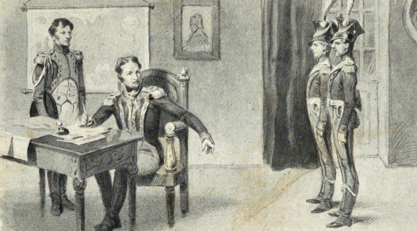  Ilustracja Stanisława Sawiczewskiego do powieści Stanisława Ostrowskiego-Nałęcza "Młodzi legioniści".  