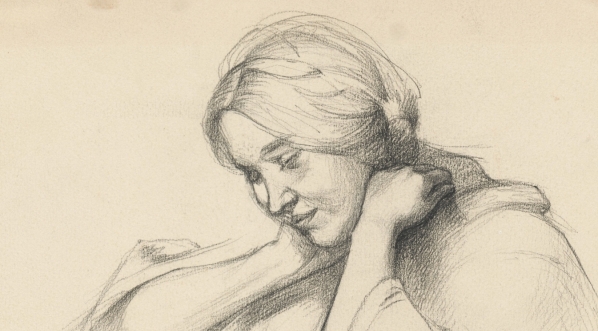  Studium do grafiki „Akwaforcistka. Portret Zofii Stankiewiczówny” Ignacego Łopieńskiego.  