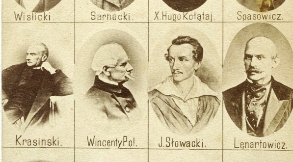  Tableau z portretami pisarzy polskich XIX wieku.  
