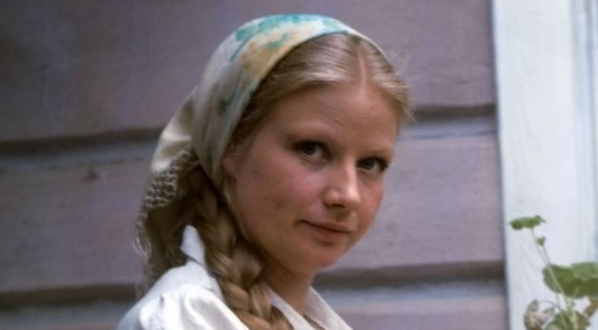  Bożenia Dykiel w trakcie realizacji filmu "Awans" w 1974 roku.  