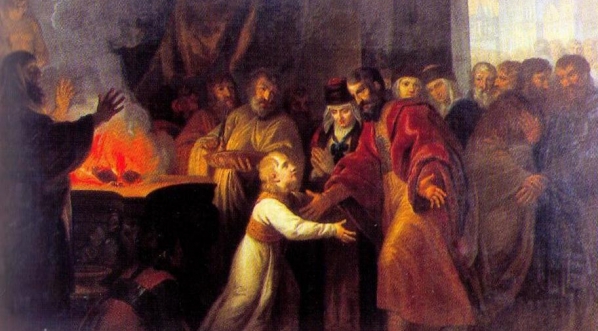  "Postrzyżyny Mieszka I" Józefa Peszki.  