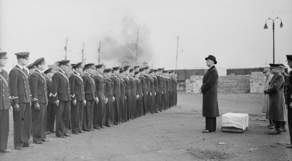  Prezydent RP na uchodźstwie Władysław Raczkiewicz po inspekcji łodzi podwodnej ORP Wilk, Rosyth 1940 rok.  